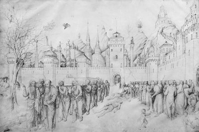 Begräbnis der Jungfrau, aus dem Album von Jacopo Bellini von Jacopo Bellini
